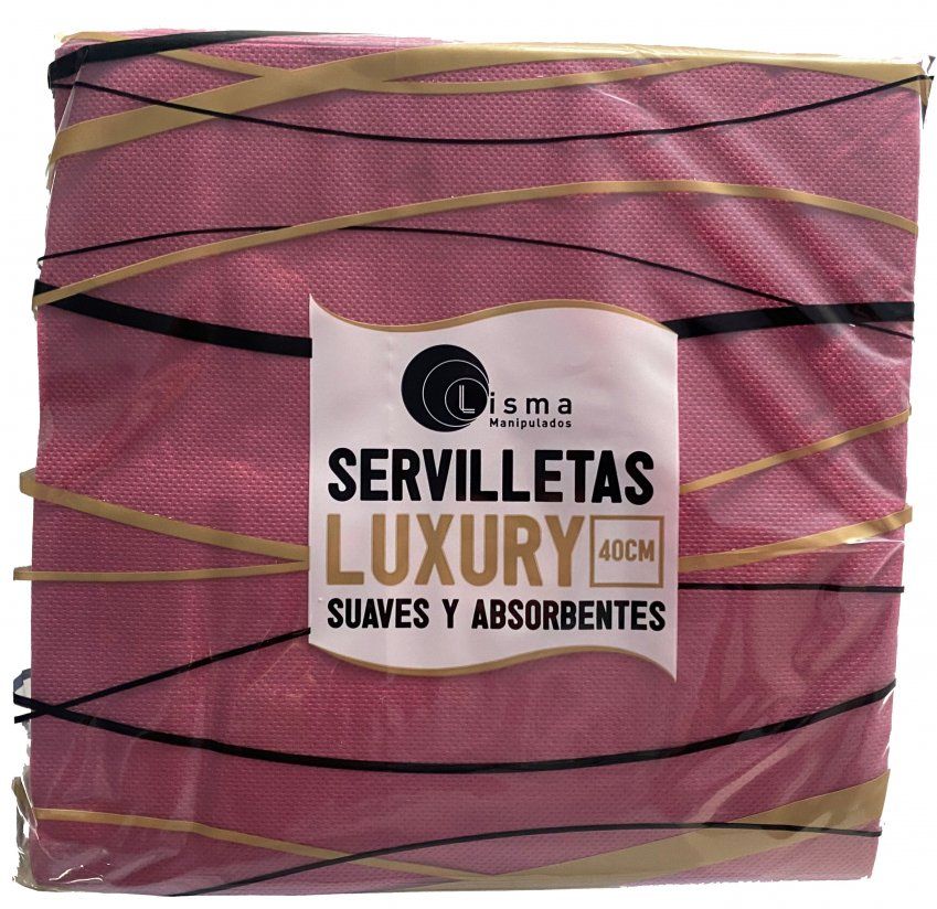 SERVILLETAS BURDEOS LISMA 40*40 2capas