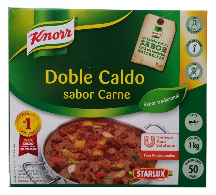 CALDO DE CARNE KNORR DOBLE PASTA 1 KG.