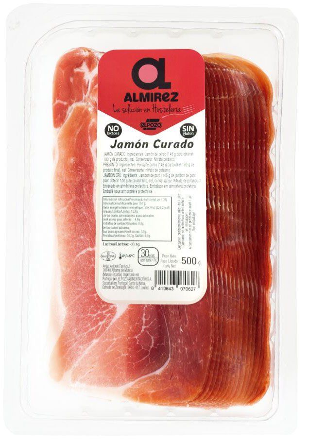 JAMÓN SERRANO LONCHEADO ALMIREZ 500 GR.