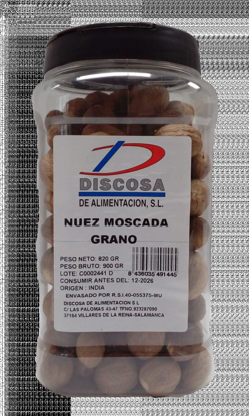 NUEZ MOSCADA GRANO BOTE INDUSTRIAL