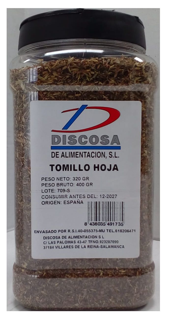 TOMILLO HOJAS BOTE INDUSTRIAL