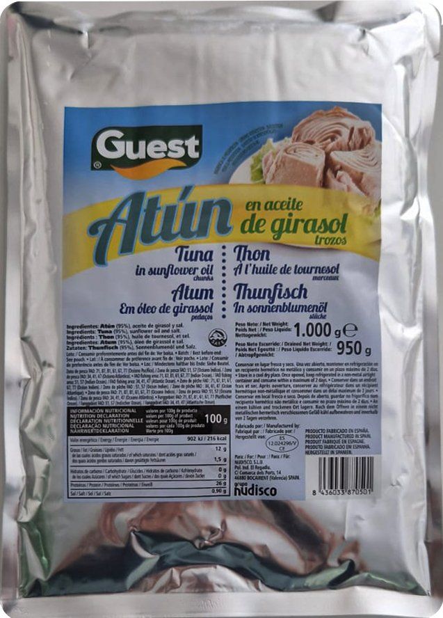 ATÚN EN ACEITE GUEST 1 KG. BOLSA