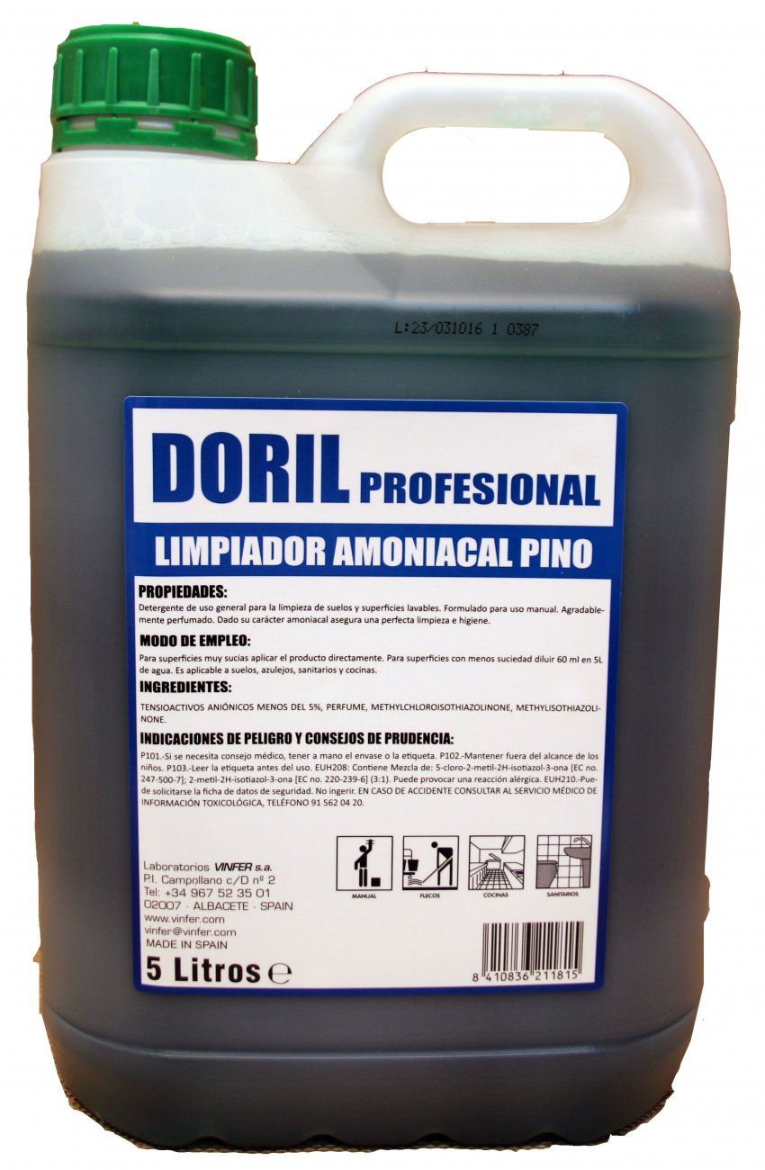 LIMPIADOR AMONIACAL PINO DORIL 5 L.