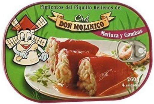 PIMIENTO RELLENO MERLUZA+GAMBAS MOLINICO 260 GRS