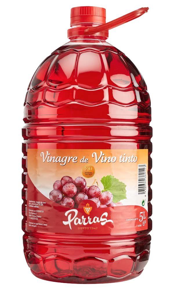 VINAGRE VINO TINTO PARRAS 5 L.