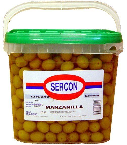 ACEITUNAS MANZANILLA C/H SERCON CUBO 2