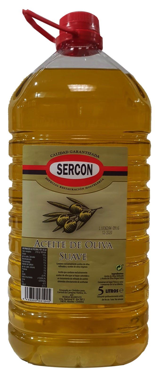 ACEITE OLIVA SUAVE SERCON 5L.