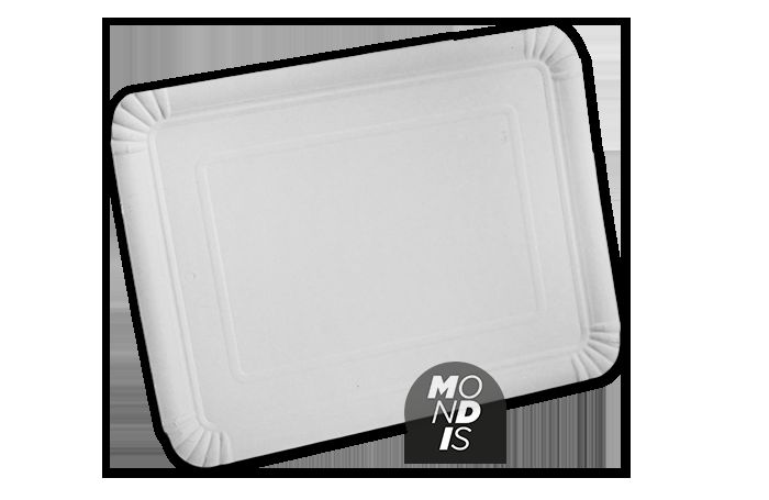 BANDEJA BLANCA CARTON 24X30 CM. 100 UD