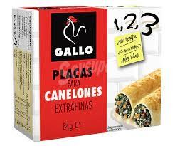 CANELONES PRECOCIDOS GALLO 84 GR.