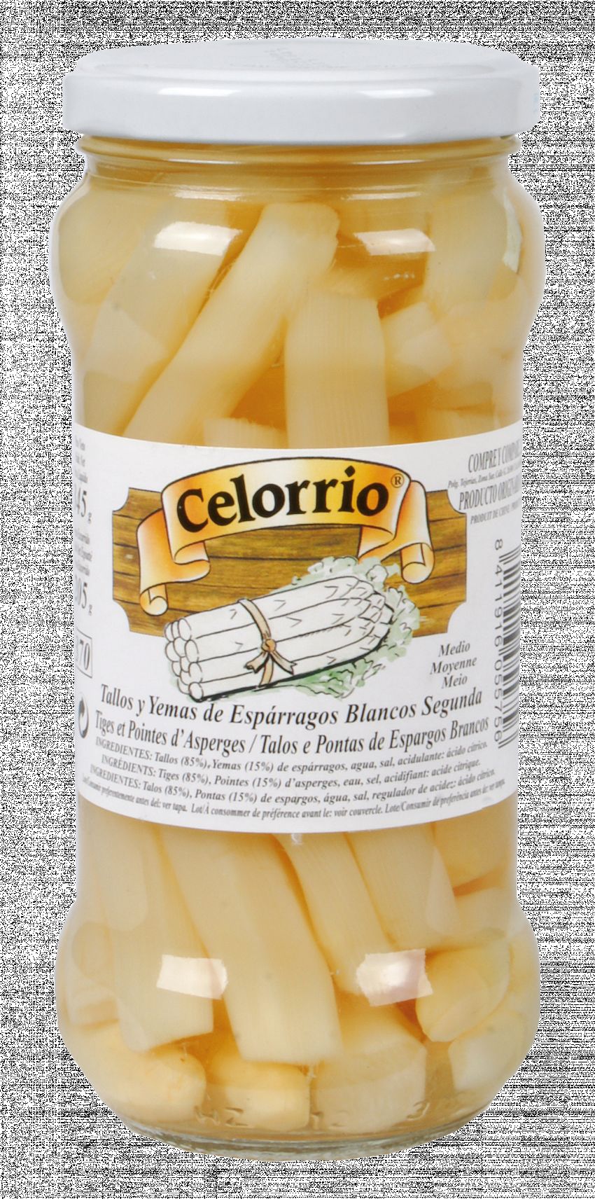 TALLOS Y YEMAS DE ESPÁRRAGOS CELORRIO 1/4 KG.