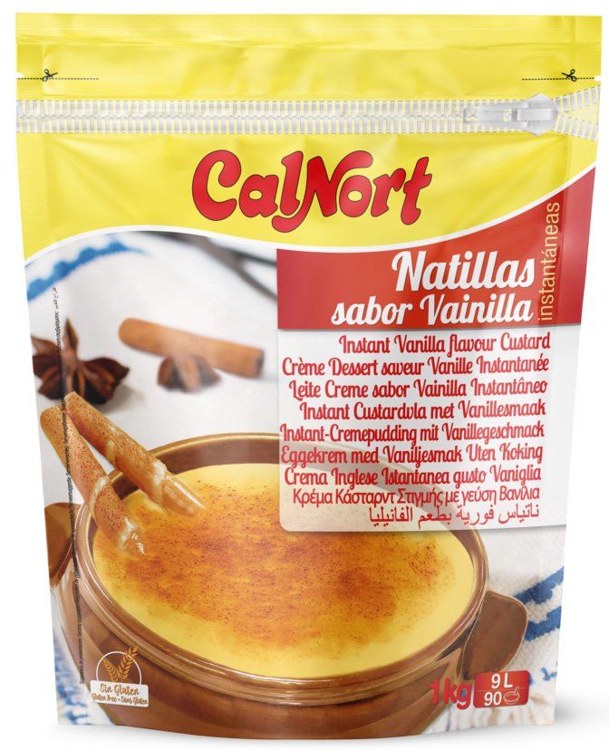 NATILLAS VAINILLA INSTANTÁNEAS CALNORT 1 KG.