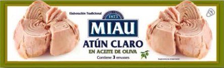 ATÚN EN ACEITE OLIVA MIAU PACK 3 LATAS