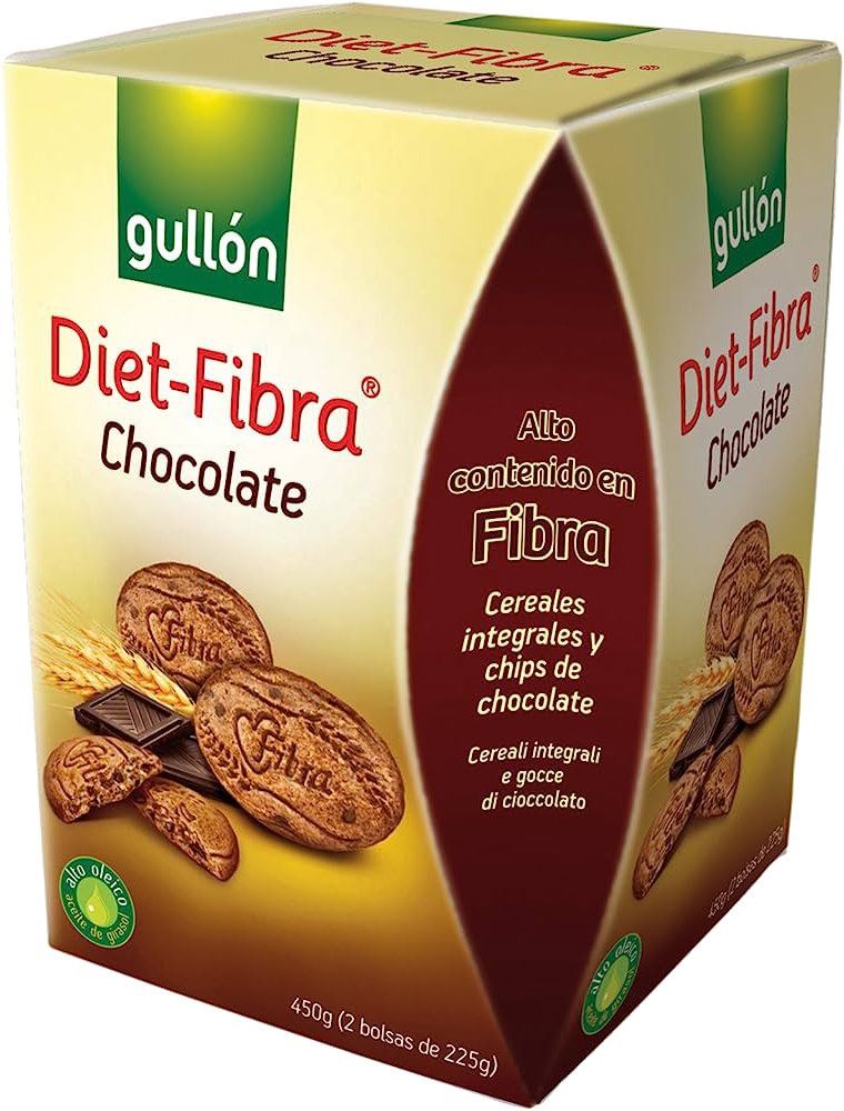 GALLETA DIET FIBRA CHOCOLATE GULLÓN 450 GR.