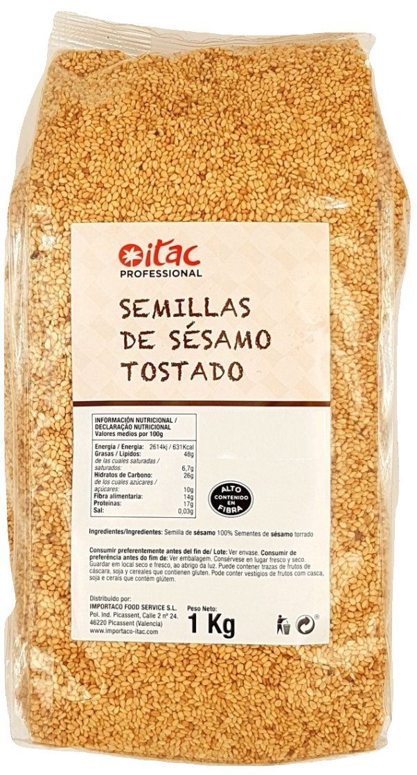 SÉSAMO BLANCO TOSTADO ITAC 1 KG.