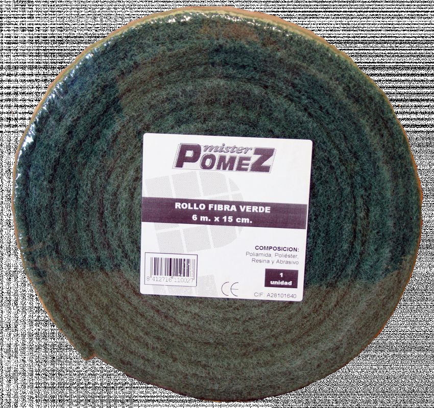 ESTROPAJO FIBRA VERDE POMEZ ROLLO 6mtos 8/1