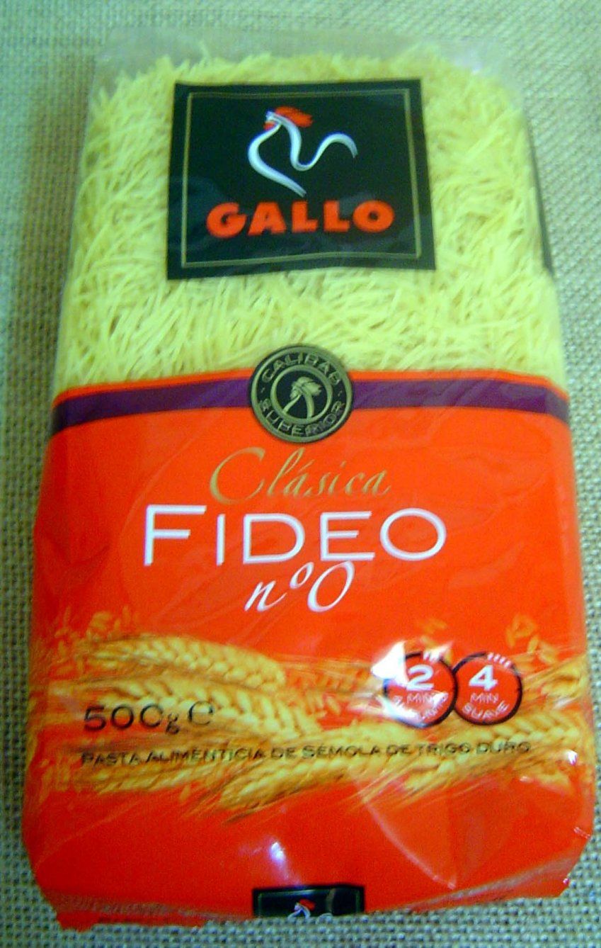 FIDEO FINO Nº 0 GALLO 500 GRS