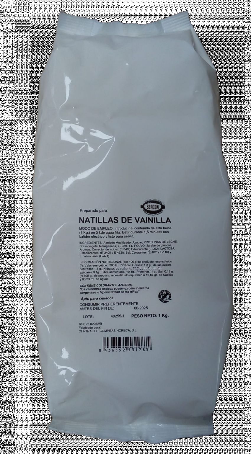 NATILLAS VAINILLA O CHOCOLATE SERCON 1KG