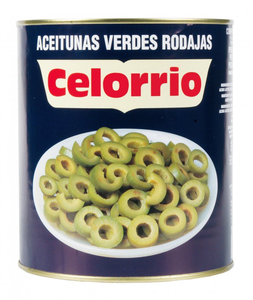 ACEITUNAS MANZANILLA LAMINADAS CELORRIO 3 KG.