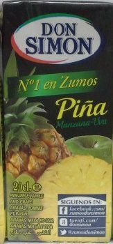 ZUMO SIN AZÚCAR PIÑA DON SIMON BRICK 200 ML