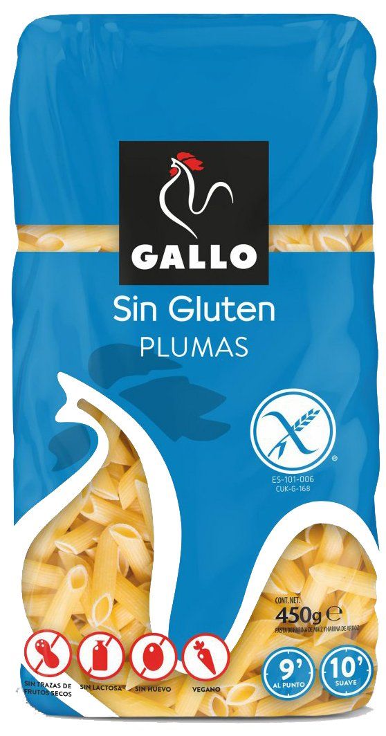 PLUMAS SIN GLUTEN GALLO 450 GR.