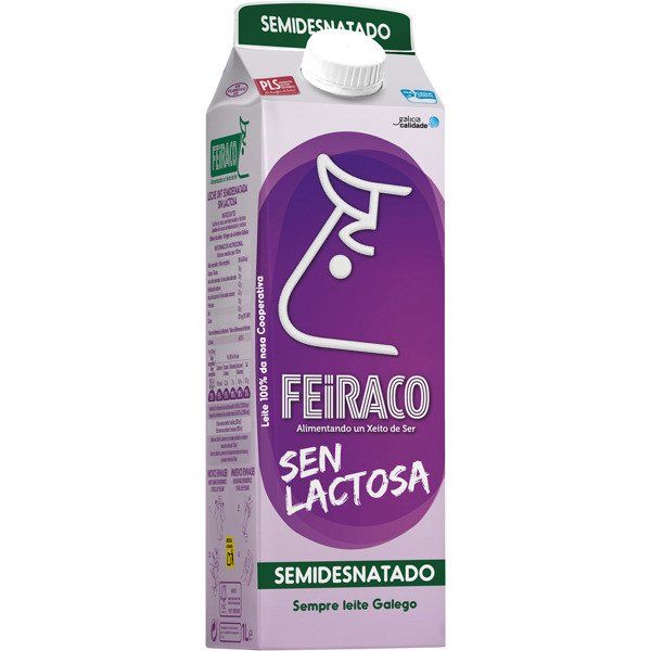 LECHE SEMIDESNATADA SIN LACTOSA FEIRACO