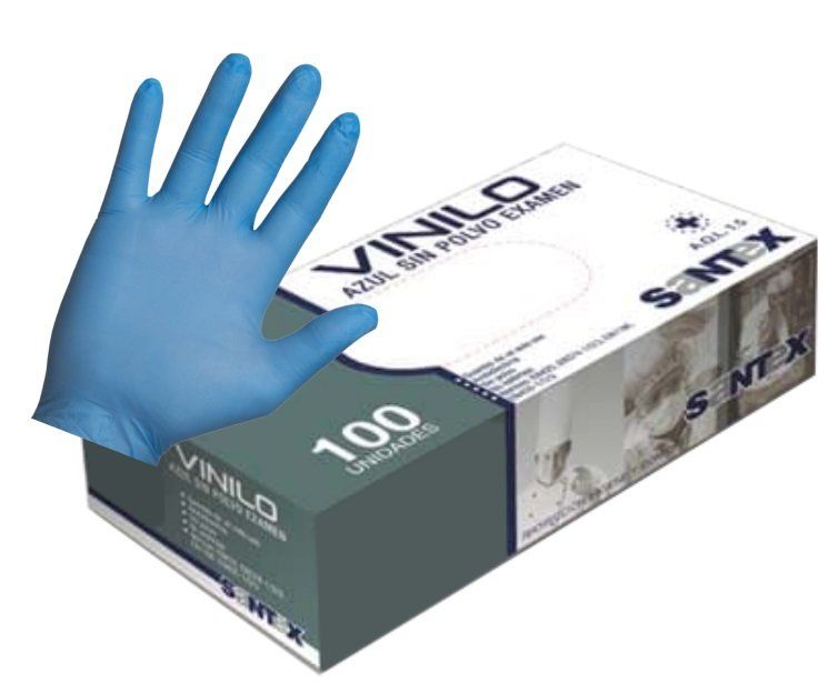GUANTES NITRILO AZUL SANTEX