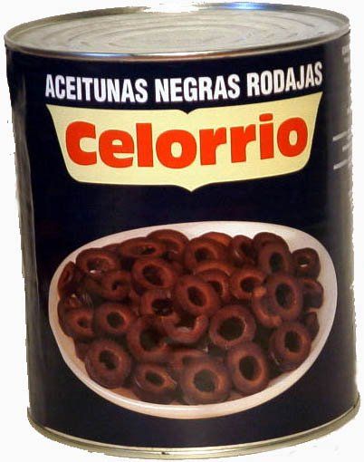 ACEITUNAS NEGRAS LAMINADAS CELORRIO 3 KG