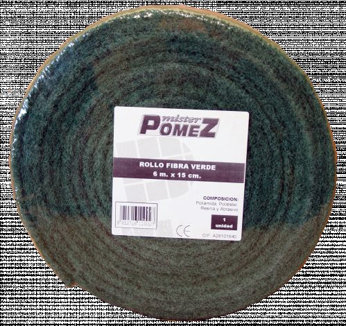 ESTROPAJO FIBRA VERDE POMEZ ROLLO 6mtos 8/1