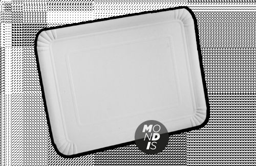 BANDEJA BLANCA CARTON 24X30 CM. 100 UD