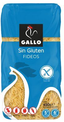 FIDEOS SIN GLUTEN GALLO 450 GR.