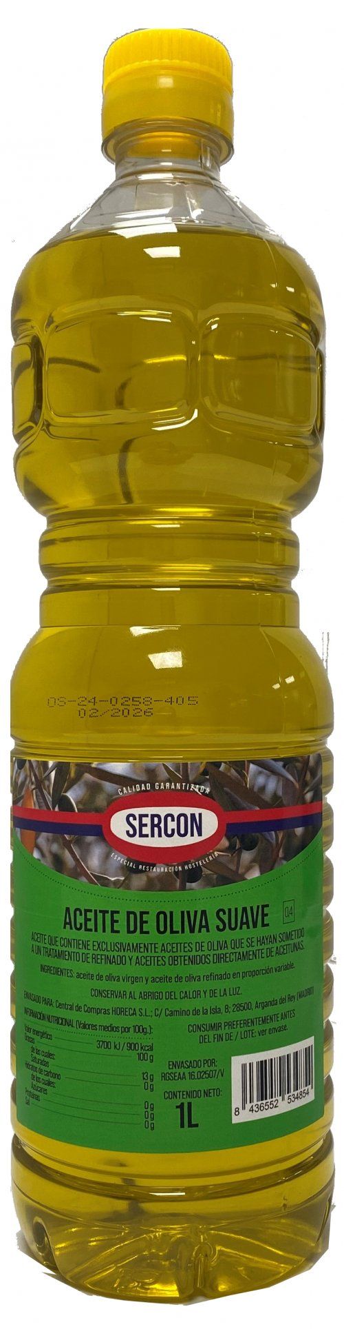 ACEITE OLIVA SUAVE SERCON 1 LT.