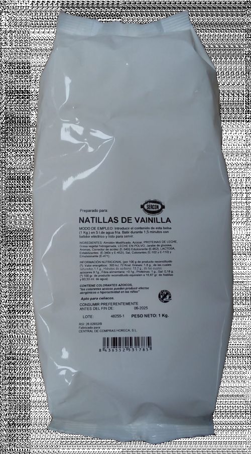 NATILLAS VAINILLA O CHOCOLATE SERCON 1KG
