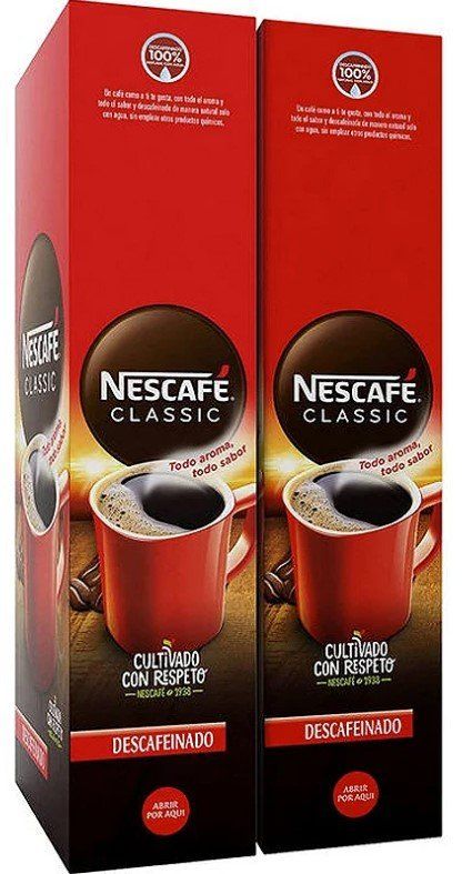 CAFÉ DESCAFEINADO NESCAFE ESTUCHE 100 SOBRES