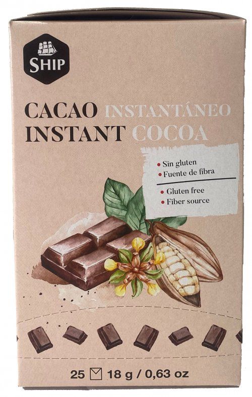 CACAO INSTANTÁNEO S/GLUTEN SHIP 25 SOBRES