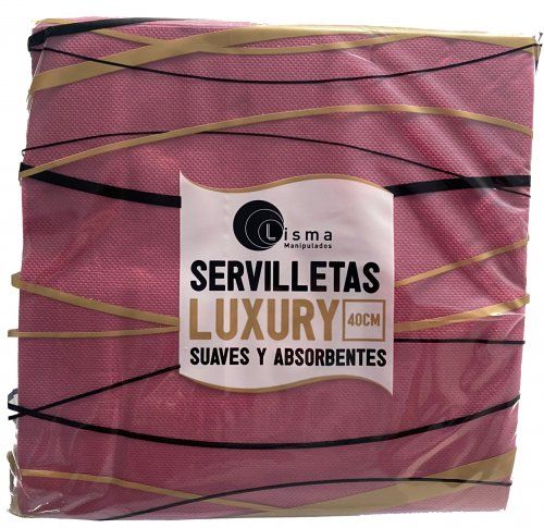 SERVILLETAS BURDEOS LISMA 40*40 2capas