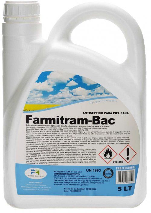 DESINFECTANTE ANTISÉPTICO FARMITRAM BAC 5 L