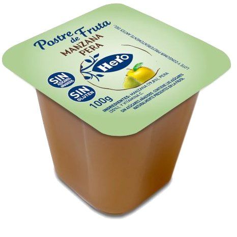PURÉ FRUTA MANZANA   PERA HERO 120 UD.