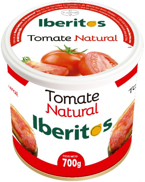 IBERITOS TOMATE NATURAL BOTE 700 G.