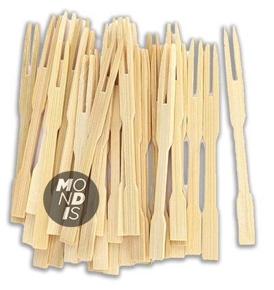 MINI TENEDOR BAMBU 90 MM MONDIS 100 UD