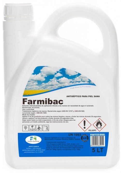 GEL DESINFECTANTE FARMIBAC 5 LITROS