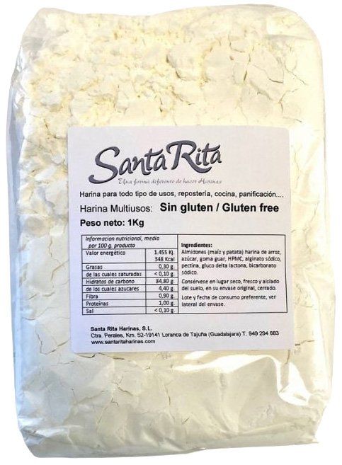 HARINA S/GLUTEN SANTA RITA 1 KG.