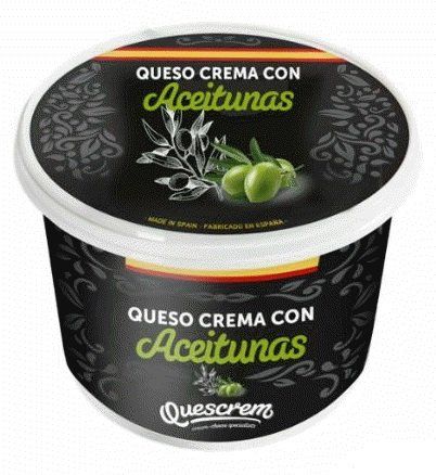 QUESO CREMA QUESCREM CON ACEITUNAS 500 GR.