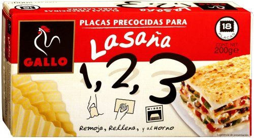LASAÑA PRECOCIDA AL HORNO GALLO 224 GR