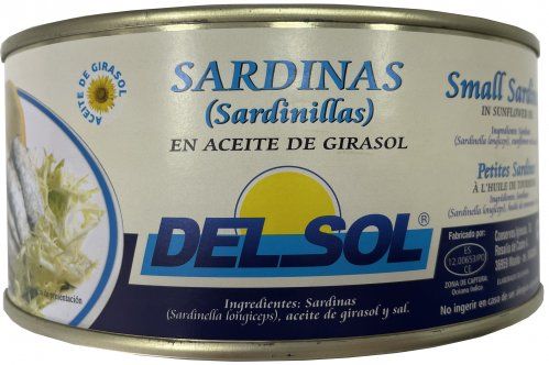 SARDINILLAS ACEITE GIRASOL 100/120 DELSOL RO 1000